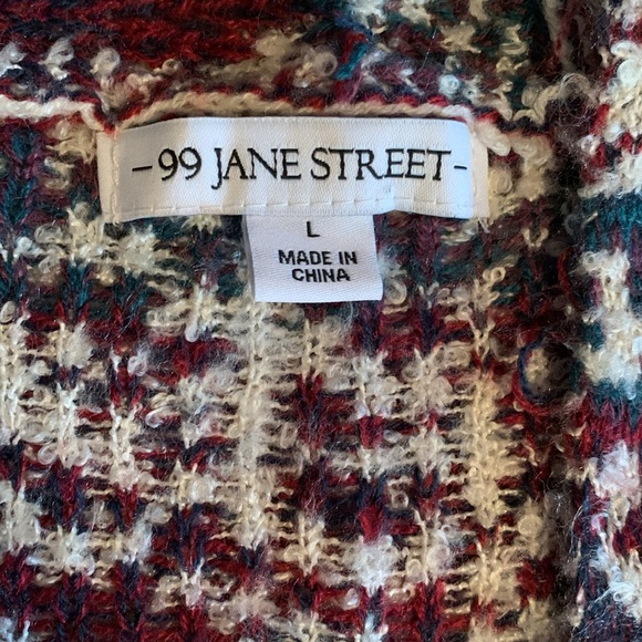 Cardigan Sweater Size L by  99 Jane Street, Very Colorful  34" Ling - Picture 3 of 5
